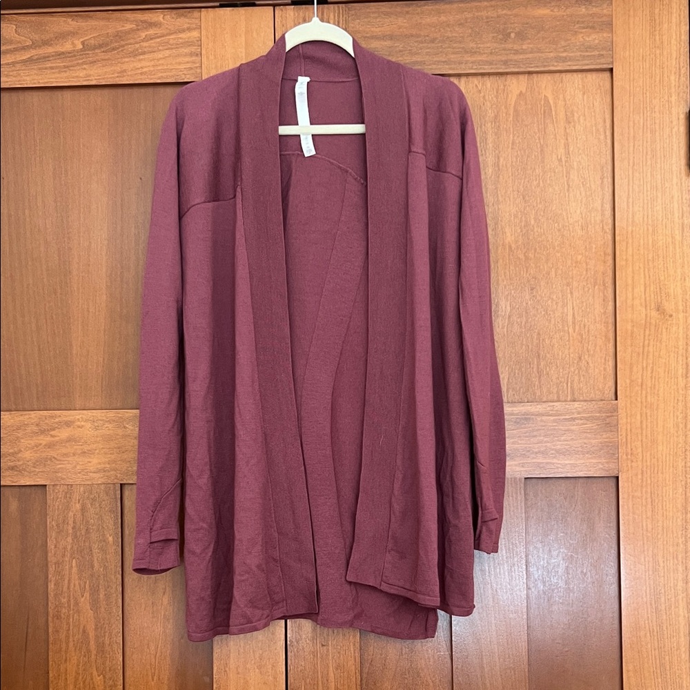 Lululemon Open Front Cardigan Sweater - Burgundy